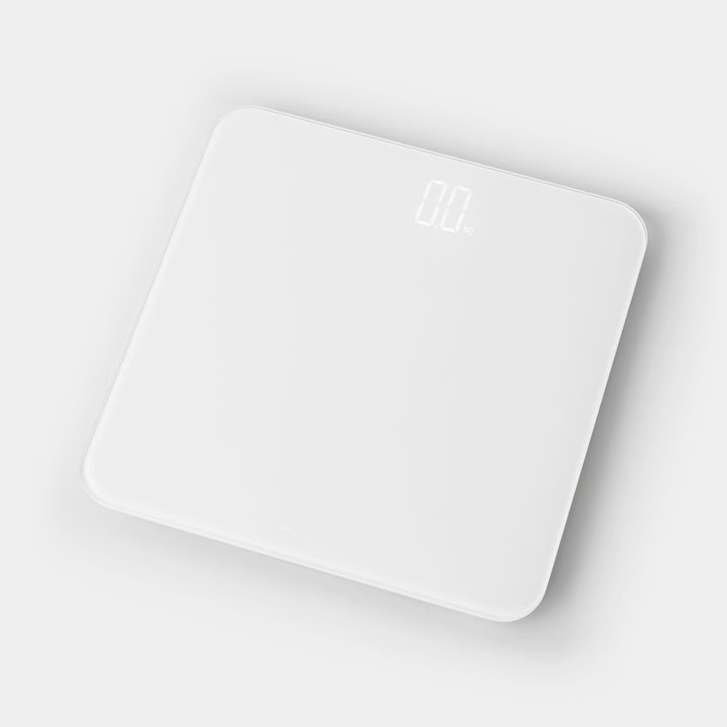 Minimalist White Glass Digital Weight Scale